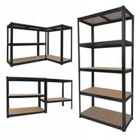 Sandėliavimo lentyna TITAN 5 Black, 750 kg, 150x75x30 cm