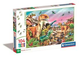 Dėlionė su dinozaurais Clementoni Land Of Dinosaurs, 25768, 104 d.