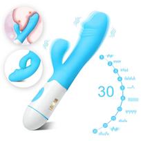 2in1 daugiafunkcis G taško, klitorio ir analinis vibratorius LIVMAN MF-8701 abiem lytims su 30 vibracijos režimų ir USB įkrovimu