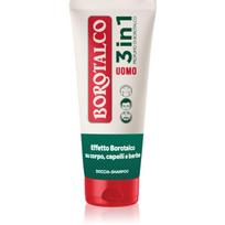 Borotalco MEN 3 in 1 kūno prausiklis vyrams veidui, kūnui ir plaukams kvepalai Unique Scent of Borotalco 200 ml