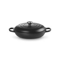 Ketaus seklus puodas 30cm / 3,5L matinis juodas