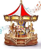 3D medinis mechaninis konstruktorius Robotime Classic Carousel