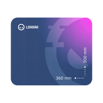 Lorgar Main 133, Gaming mouse pad, High-speed surface, Purple anti-slip rubber base, size: 360mm x 300mm x 3mm, weight 0.2kg