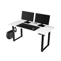 Žaidimų stalas Ultradesk UPLIFT Baltas, 160 x 75 cm, mechaniškai reguliuojamas aukštis 74–116 cm