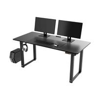 Žaidimų stalas Ultradesk UPLIFT Juodas, 160 x 75 cm, mechaniškai reguliuojamas aukštis 74–116 cm