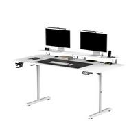Žaidimų stalas Ultradesk HIGHLANDER XXL, elektra reguliuojamas, 160X70 cm, 72-117 cm,  baltas