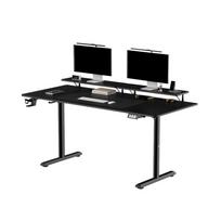 Žaidimų stalas Ultradesk HIGHLANDER XXL, elektra reguliuojamas, 160X70 cm, 72-117 cm,  juodas