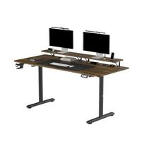Žaidimų stalas Ultradesk HIGHLANDER XXL, elektra reguliuojamas, 160X70 cm, 72-117 cm,  rudas