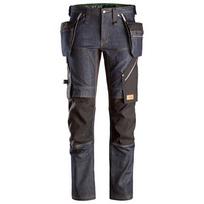Džinsinės SNICKERS WORKWEAR FlexiWork 6955 darbo kelnės su kabančiomis kišenėmis