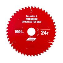 SPECIALIST+ pjovimo diskas Cordless 190x24Tx30mm
