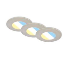 Briloner 7598032 -KOMPLEKTAS 3x LED įleidžiamas lubinis vonios šviestuvas LED/4,9W/230V IP44 chromas