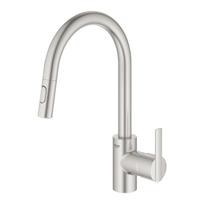 Grohe Feel supersteel spalvos maišytuvas virtuvės plautuvei su dušeliu 31486DC1