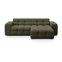 Žalios spalvos kampinė sofa (su dešiniuoju kampu/su gultu) Kendal – Micadoni