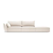 Smėlio spalvos iš velveto sofa su kairiuoju kampu 264 cm Vanda – Mazzini Sofas