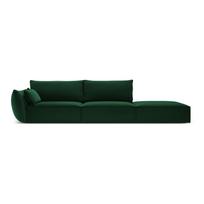 Tamsiai žalios spalvos iš velveto sofa su kairiuoju kampu 264 cm Vanda – Mazzini Sofas