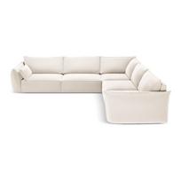 Smėlio spalvos iš velveto kampinė sofa Vanda – Mazzini Sofas