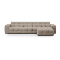 Rudos spalvos kampinė sofa (su dešiniuoju kampu/su gultu) Kendal – Micadoni