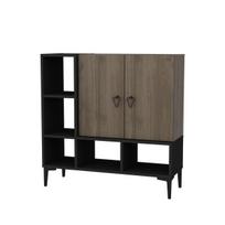 Konsolinis staliukas Asir, 100x35x100 cm, juodas/rudas