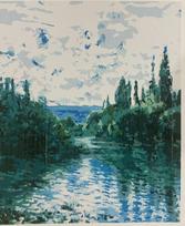 Tapyba pagal skaičius Winder Arts Kraštovaizdis miškas ir upė, 40x50 cm