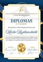 Skaitmeninis mergvakario diplomas ir jo priedėlis (PDF / PNG / JPG failas spaudai)