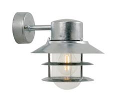 Nordlux - Lauko sieninis šviestuvas BLOKHUS 1xE27/60W/230V IP54 sidabras
