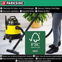10 dulkių siurblio maišelių Parkside Pnts 1250, 1300 serijai