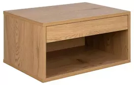 Cholet bedside table, Top paper matt wild oak, 50x35x24.5 cm