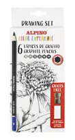 Grafitinių pieštukų rinkinys Alpino Color Experience, 6 vnt + trintukas ir drožtukas