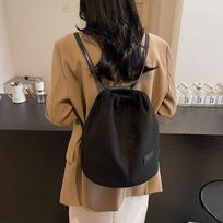 New backpack backpack women's casual splicing design suede bucket bag versatile simple shoulder plush bag 25*17*26 juoda