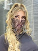 1vnt Prabangi veido kaukė Nuplaunama vakarėlio kaukė Veido kaukė Masquerade veido papuošalai