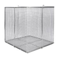 Nerūdijančio plieno instrumentų sterilizavimo krepšelio dėklas Laboratorijos reikmenys su rankena Kvadratinis 200x200x200mm
