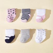 6 Pairs/lot Kids Thicken Cotton Terry Socks Baby Boys  Socks Girls Soft Warm Newborn Indoor Sokken Autumn Winter 0 to 6M