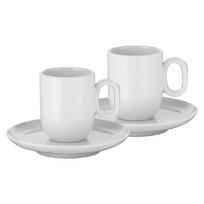 Puodeliai baltos spalvos iš porceliano 2 vnt. espreso 60 ml Barista – WMF