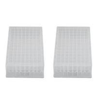 10 vnt. gilios plokštelės 96 šulinėliai 2,2 ml PP plastiko laboratorinėms laikymo mikroplokštelės 41 mm aukštis