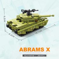 Antrojo pasaulinio karo karinis M1A2 Abrams X mūšio tankas pėstininkų kovos mašina statybiniai blokeliai kaladėlės rinkiniai modelių lėlės kaladėlės žaislai vaikams kalėdinės dovanos No Box