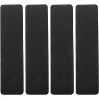 4 vnt. neslystančios, didelės trinties PVC juostos – 15 x 61 cm, vandeniui atsparios saugos juostos laiptams, pakopoms, rampoms – vidaus ir lauko, atsparios ugniai