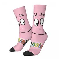 Barbapapa šeimos kojinės Vyriškos Moteriškos Laisvalaikio Tėvų ir Vaikų Animacinių filmų Kojinės Pavasario Vasaros Rudens Žiemos Vidutinio ilgio Kojinės Dovana One Size pink
