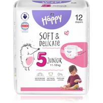 BELLA Baby Happy Soft&Delicate vienkartinės sauskelnės su kanalais Junior 11-18 kg 12 vnt.