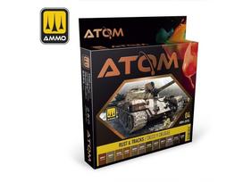 AMMO MIG - ATOM Akrilinių dažų rinkinys Rust & Tracks, 20703