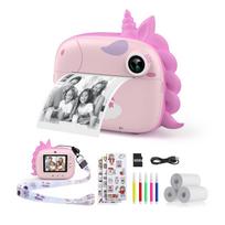 Momentinis fotoaparatas vaikams su 32GB atmintimi HiMont Pink Unicorn
