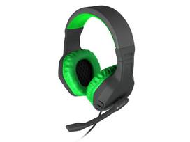 NATEC Genesis Argon 200 Gaming Headphones with Microphone, Black and Green