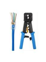 Tinklo užspaudimo replės SWTP003 perkišamoms jungtims (RJ45/RJ12 8P/6P/4P)