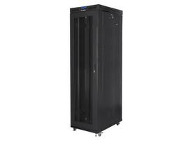 LANBERG Standing rack cabinet, 19 inches, 47U, 800x1000mm, perforated LCD doors (FLAT PACK), black