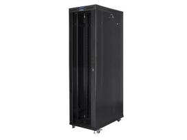LANBERG Standing rack cabinet, 19 inches, 47U, 800x1200mm, with glass LCD doors (flat pack), black
