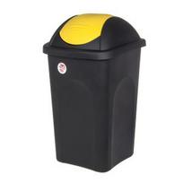 Šiukšliadėžė rūšiavimui 60 l juoda/geltona 39x39x68cm MULTIPAT 70203 Stefanplast