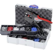 Replės laidų antgaliams užspausti Knipex 979027; 190 mm + priedai