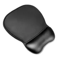 Ergonomic Mouse Pad and Wrist Rest Gel Eco Leather Large Anti-Slip – juodos spalvos