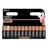 Duracell šarminiai elementai Simply AA, 12 vnt.