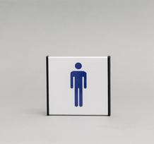 Ženklas informacinis 1.20 Vyrų tualetas, 93x93mm !