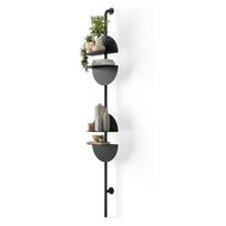 Iš metalo modulinė lentyna juodos spalvos 27x203,5 cm Solis – Umbra